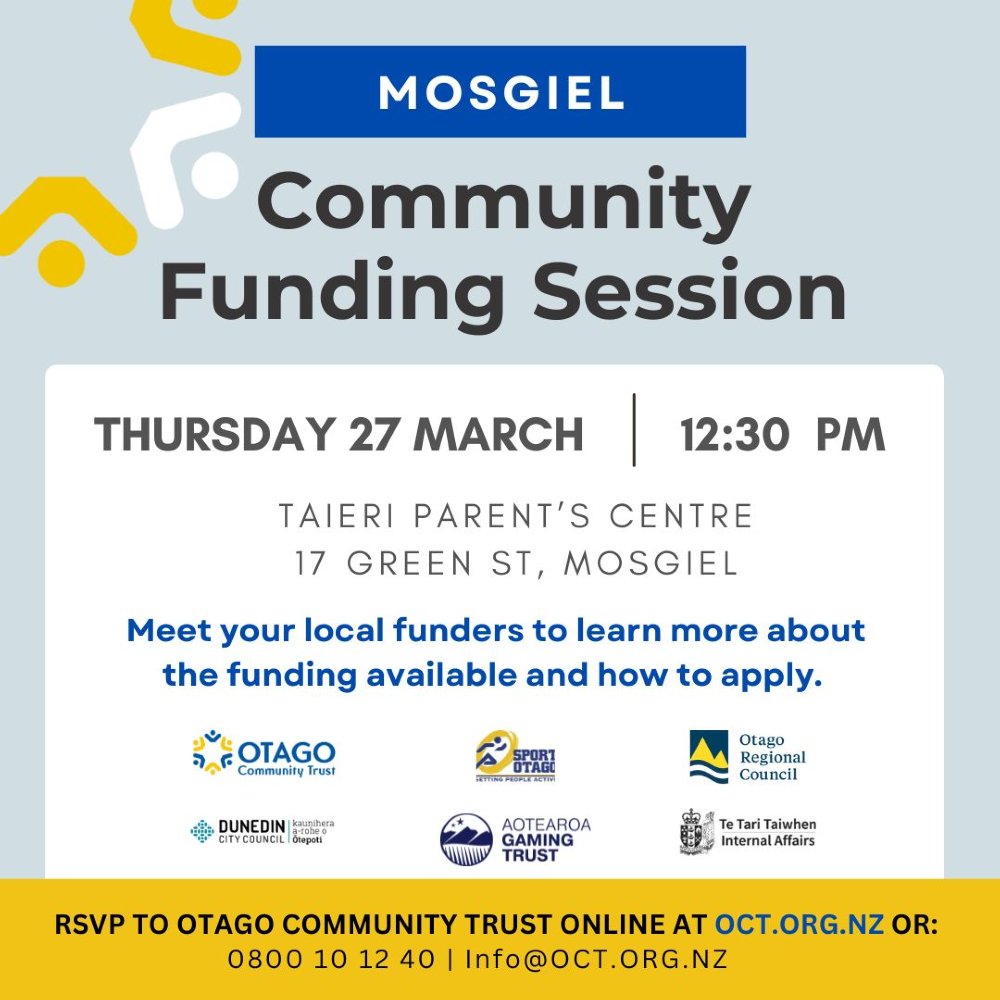 Mosgiel Funding Clinic 2025